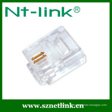 Telefone plug modular utp 6p2c rj45 unshielded